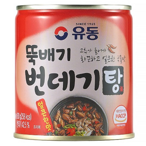 번데기통조림 - 유동 뚝배기 번데기탕 얼큰한맛, 280g, 5개