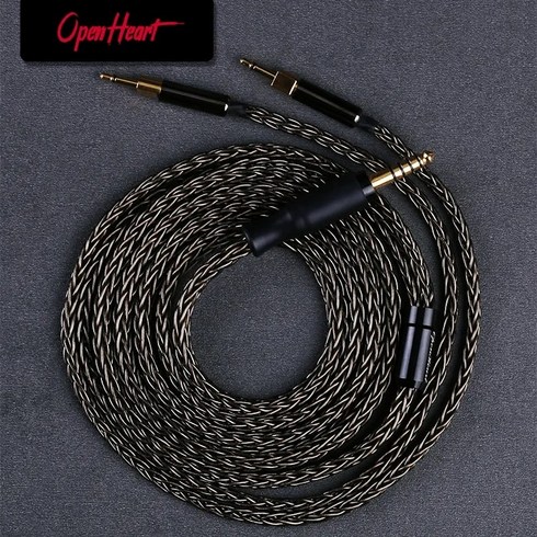 항공케이블 기계식 키보드 USB C타입 OPENHEART 젠하이저 HD700 용 XLR 케이블 밸런스 케이블 업그레이드 은도금 16 코어 헤드폰 4.4mm 2.5mm 6.3, 3.3.5mm stereo - 3.0m