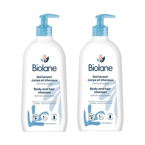 Biolane 비올란 베이비 샴푸 앤 바스 샤워젤 750ml 2팩