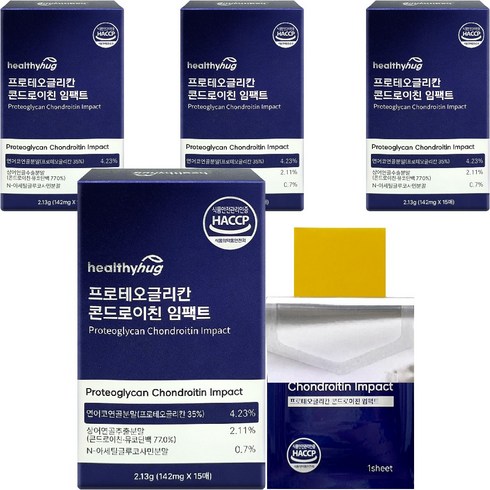 여에스더 프로테오글리칸 2X 5박스 - 프로테오글리칸 콘드로이친 임팩트 필름 식약처 HACCP 인증 연어코 연골 추출물, 4개, 15매