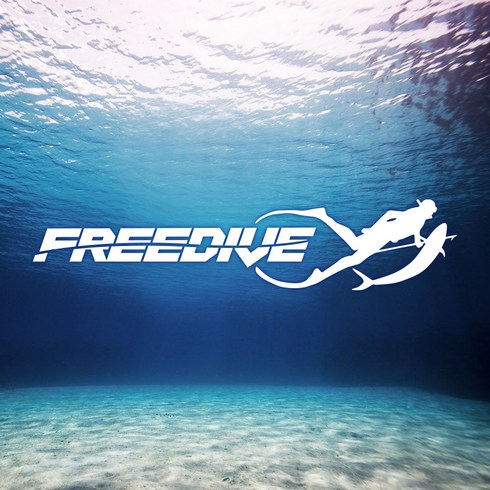 스킨스쿠버 프리다이빙 데칼 스티커 1, 골드, L, 1개