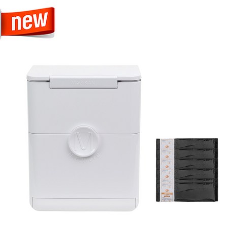 매직캔 애니웨어 12L-MNE150 주방 화장실 침실용 다용도 휴지통 기본리필장착 리뉴얼 신제품, 애니웨어12L/화이트(리필6개/기본포함), 6개