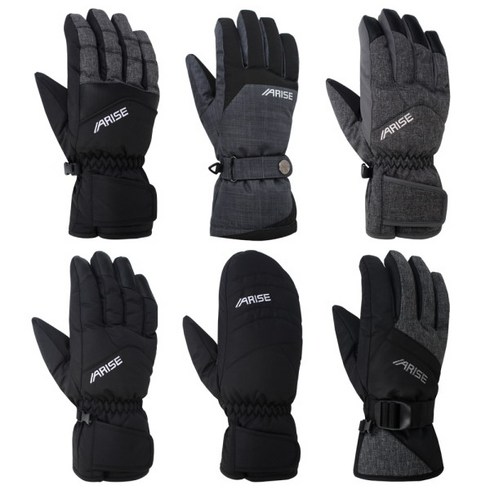 2023년 가성비 최고 awga022 - [어라이즈] (WG007) 성인/주니어 방수소재내장 스키/보드 장갑 모음 택1, 상품타입:AWGA022BK 블랙L