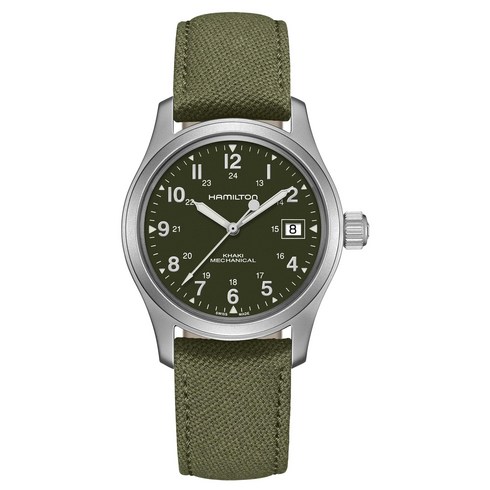 카키필드메카니컬 - 해밀턴 카키 필드 기계식 그린 다이얼 남성용 시계 H69439363 Hamilton Khaki Field Mechanical Green Dial Men