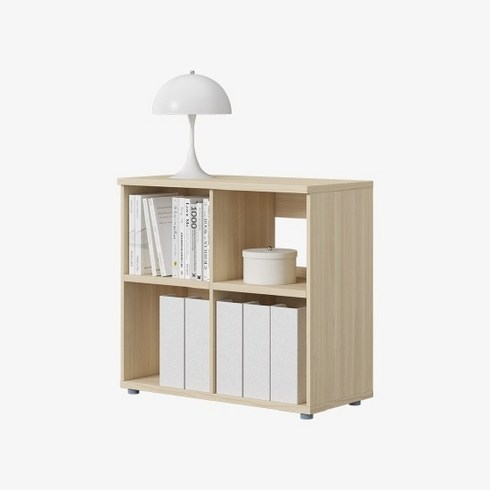 한샘 플롯 책장 2단 80x40cm (컬러 택1), 내추럴오크(B)