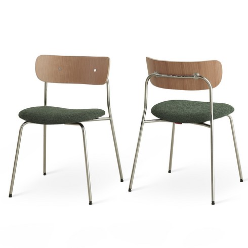 티엔느디자인 레브 카페 인테리어 식탁 의자 2p, 그린(2p)