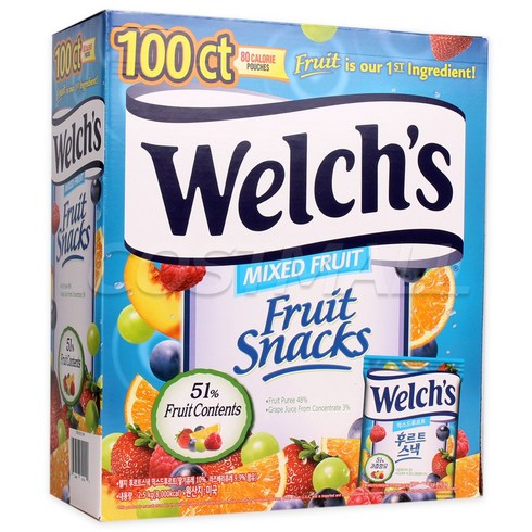 웰치스 WELCHS 후르츠 젤리 100CT, 2.5kg, 1개