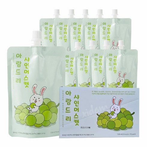 아람드리 샤인머스캣 음료(138ml*10입), 10팩, 10개