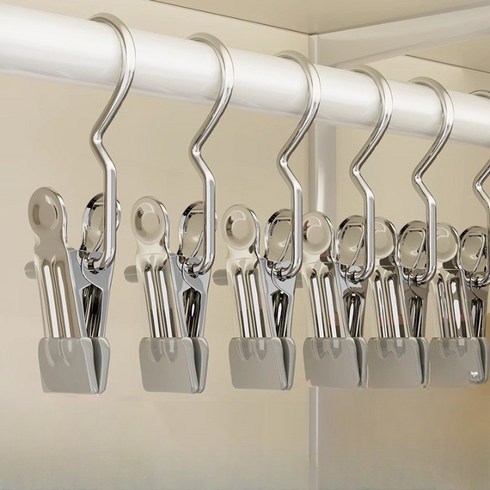 깔끔조아 스텐 다용도 후크클립 모자걸이 옷걸이, 20개, 깔끔 그레이