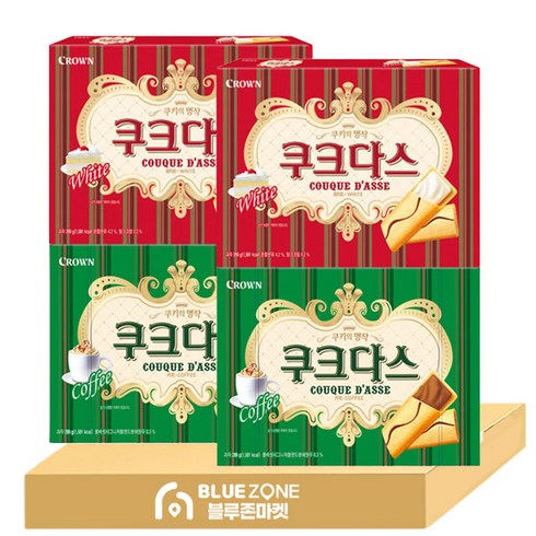 쿠크다스 화이트 289g x 2개입 + 쿠크다스 커피 289g x 2개입 세트, 1세트