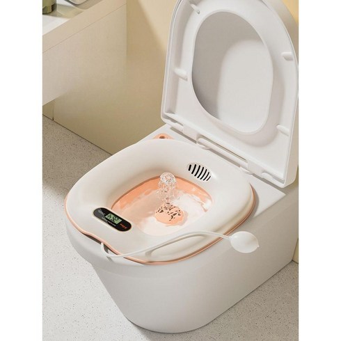 온수좌욕 임산부 온도 사용법 질염 변기, 오렌지