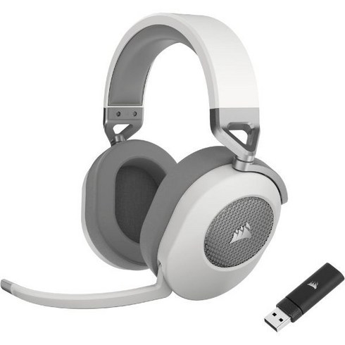 커세어hs65 - Corsair HS65 무선 멀티플랫폼 블루투스 포함 게이밍 헤드셋 Dolby Audio 7.1 무지향성 마이크 iCUE 호환 PC Mac PS5 PS4 모바일 화이트, HS65 WIRELESS with Bluetooth