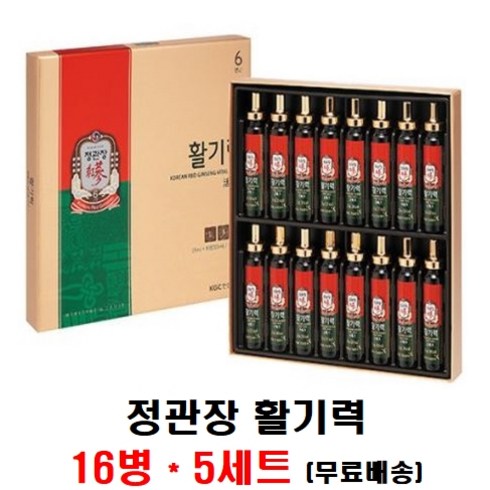 2023년 가성비 최고 정관장활기력 - 정관장 활기력 20ml 16병 * 5세트 + 쇼핑백, 5개