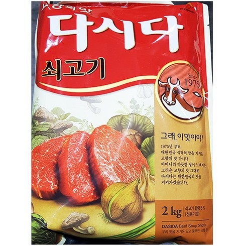 쇠고기다시다2kg - CJ제일제당 쇠고기 다시다, 2kg, 6개