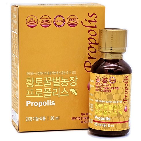 프로폴리스원액 - 황토꿀벌농장 프로폴리스 수용성 액상 원액 국내산100%, 30ml, 1개