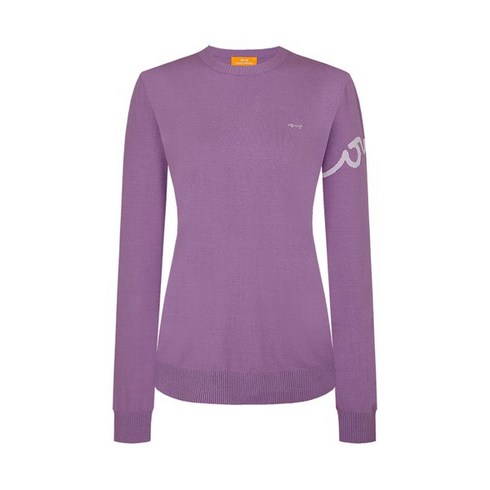 루이까스텔 여성 솔리드 라운드 스웨터