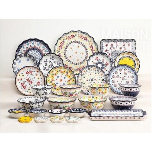 메종오브제 프라카 폴란드풍 도자기 4인 홈세트 28P 디너세트, 단일옵션