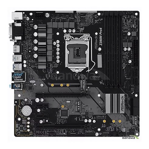 ASRock Z390M Pro4 1151v2 소켓 M-ATX 백패널 포함