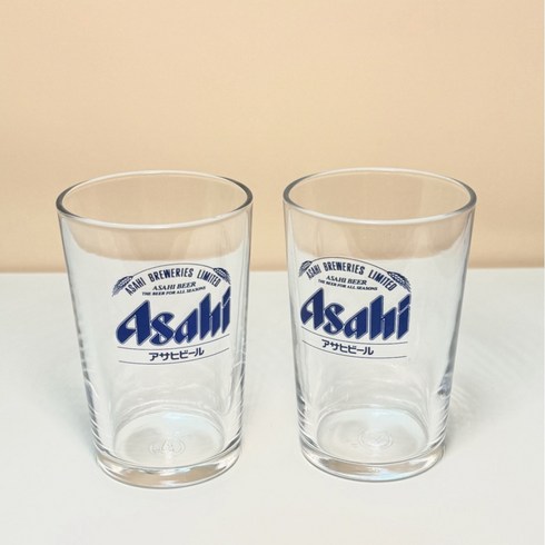 아사히생맥주 - Asahi 아사히 레트로 생맥주잔 180ml 1p 유리 글라스잔 한입맥주컵, 1개