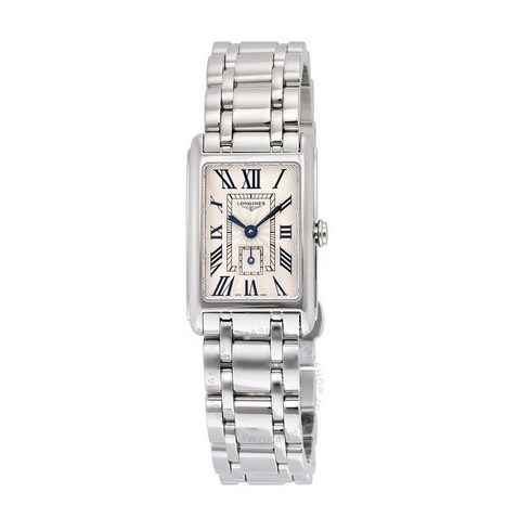Longines 론진 Dolce Vita 돌체비타 은 다이얼 스테인레스 스틸 여성용 시계 L52554716