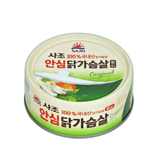 사조닭가슴살캔 - 해표 안심 닭가슴살 통조림, 135g, 48개