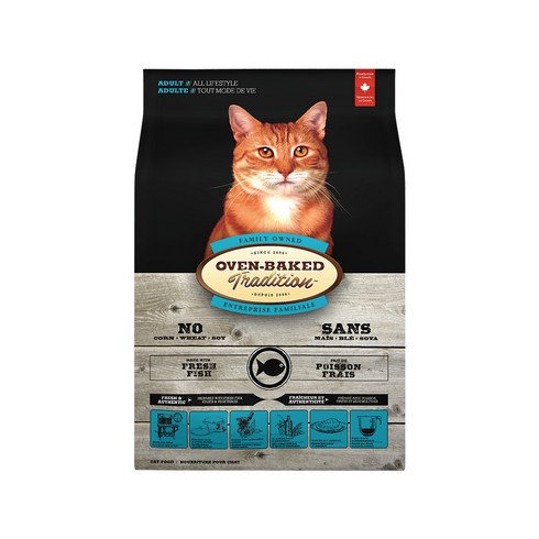 [OBT] 오븐베이크 트레디션 어덜트 캣 All life style_신선한 레시피 고양이사료, 1개, 2.27kg, 기타생선