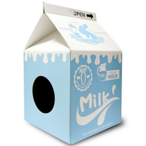 [오너클랜] D17 테비 밀크하우스 스크래쳐 흰우유, 상세 설명 참조, 상세 설명 참조