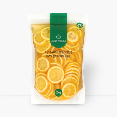 카페수제청 레몬청 레몬차 레몬티 레몬에이드 과일청 대용량 홈카페 수제청 [고마운선물가게], 600g, 1개입, 1개