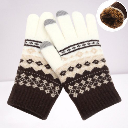 2023년 가성비 최고 엘나스덧장갑 - 엘아즈 남녀공용 겨울 니트 장갑 방한 기모 스마트폰터치 털 커플