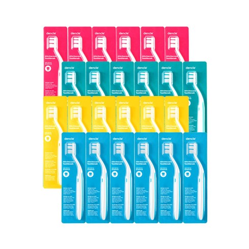 덴클 올인원케어 미세모 치과 교정 칫솔 24개입 1세트, 24개