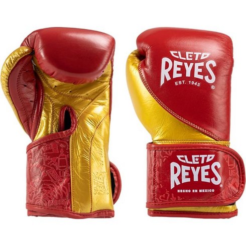 클레토 레예스 훅앤루프 복싱 글러브 10온스 레드골드