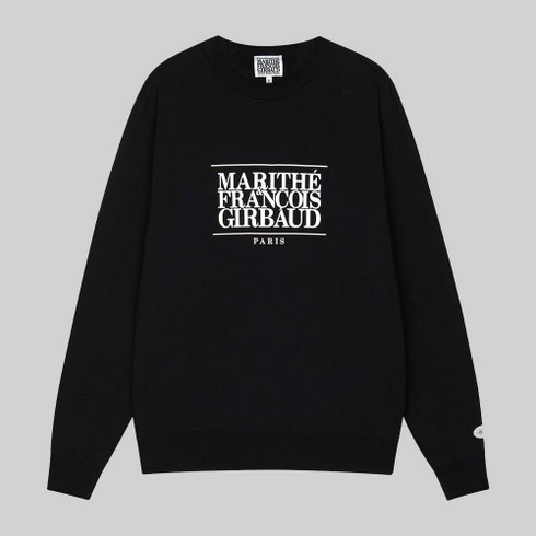 마리떼프랑소와저버 MARITHE FRANCOIS GIRBAUD CLASSIC LOGO SWEATSHIRT 클래식 로고 맨투맨 스웨트셔츠 블랙