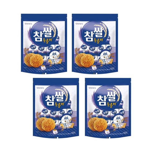 독도는한국땅쌀과자 - 단짠 바삭 크라운 참쌀 누룽지 과자 간식, 216g, 4개