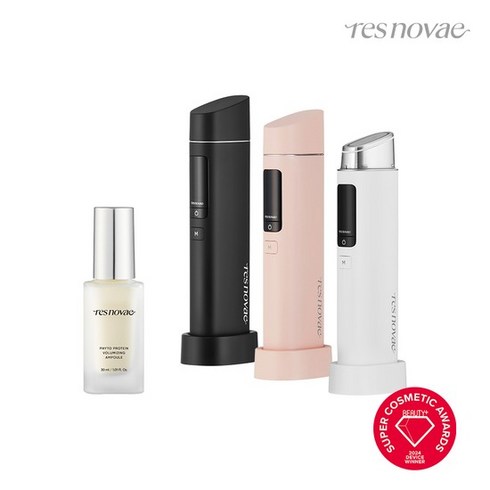 레스노베울트라코어샷디바이스 - 코어 임팩트+볼류마이징 앰플 30ml SET, 코어 임팩트 미드나잇 블랙, 컬러:코어 임팩트 미드나잇 블랙, 상세 설명 참조
