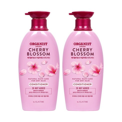 오가니스트 내추럴 수분 컨디셔너 체리블라썸향, 2개, 500ml