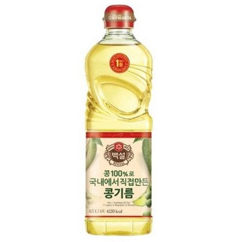 백설 콩기름, 900ml, 3개