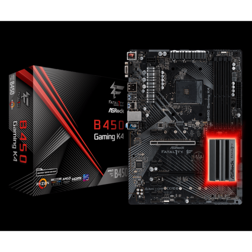 b450 - ASRock FATAL1TY B450 Gaming K4 디앤디컴 25년 4월까지 AS기간남은 신품제품