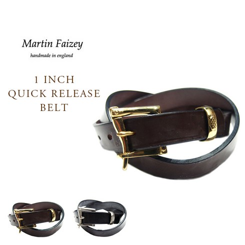 마틴페이지 - 마틴 페이지 브라이들 레더 벨트 1인치 MARTIN FAIZEY BRIDLE LEATHER 1.25 INCH QUICK RELEASE BELT