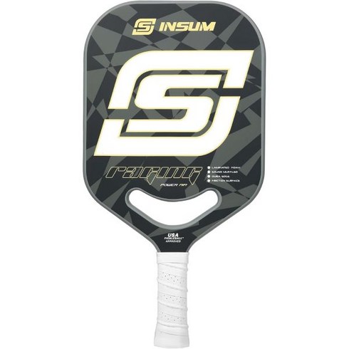 INSUM 트라이 피클볼 패들 엣지리스 - 파워 에어 시리즈 3K 카본 마모면CAS 19.6mm 열성형 PP 코어 테니스그립테이프 골프그립테이프 그립테이프 라켓그립, YELLOW, RAGING