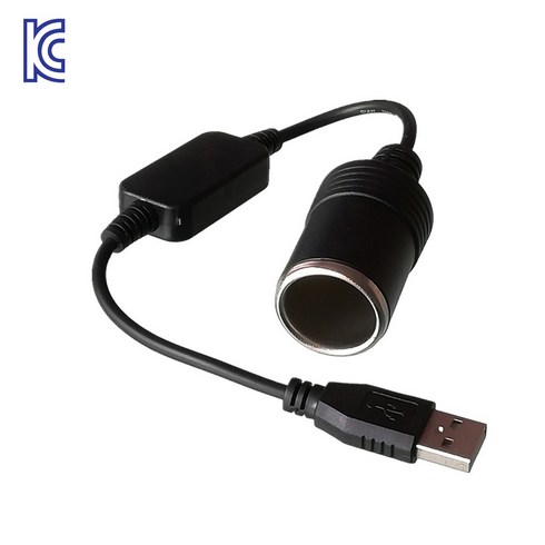 락모터스 "당일출고" KC 전파인증 승압케이블 변환시거잭 5V 12V, 1개, 1구