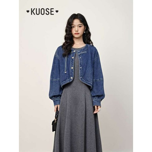 UKC0060182713 - KUOSE 쿠오세 청자켓 크롭 블루 데님 KSS2407002