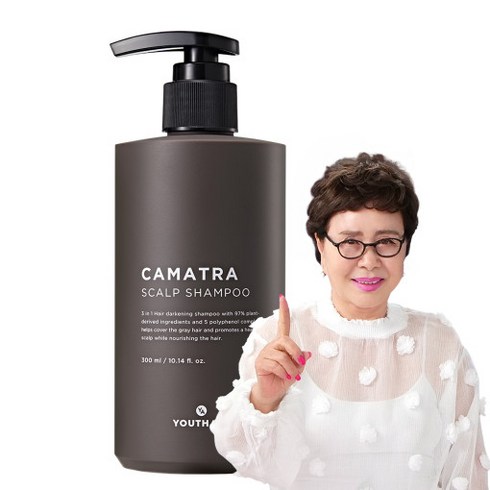 유스에이지 카마트라 스칼프 샴푸 새치 올킬 흰머리 염색 블랙 탈모 케어, 300ml, 1개