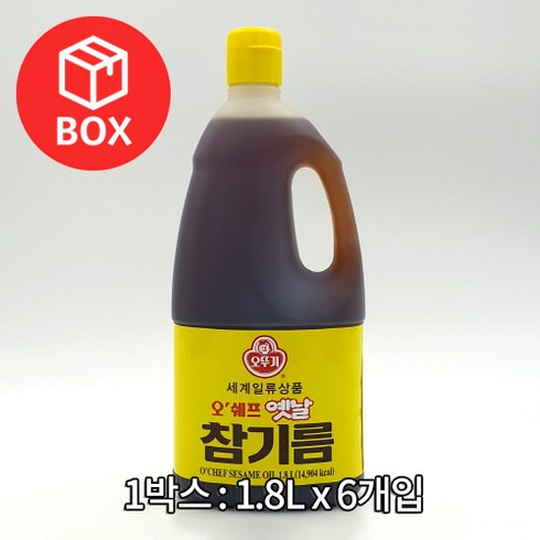 오뚜기 오쉐프 옛날참기름, 1.8L, 6개