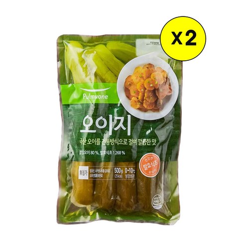 (냉장)[풀무원]오이지500gx2, 500g, 2개