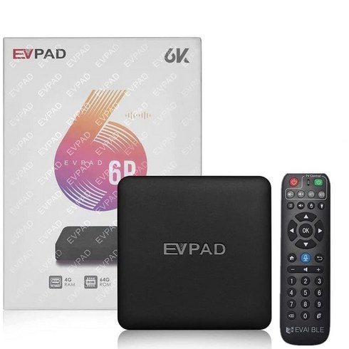 EVPAD 플래그십 TV 박스 한국 일본 SG 미국 CA 해외 CN에 4GB 64GB AI WiFi6 10P 2023, 1개, 02 Evpad 6P 4gb64gb_01 미국 플러그