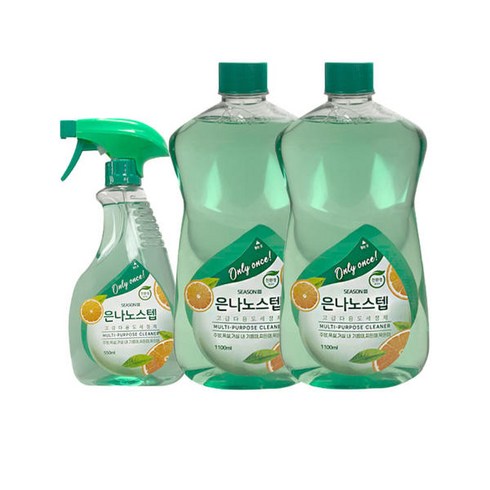 은나노스텝 시즌3 다용도 세정제 3종세트 [550ml 1개 + 리필 1100ml 2개(스프레이 1개 포함)]