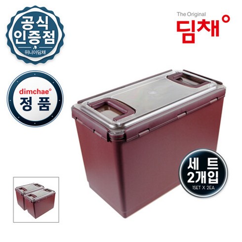 2023년 가성비 최고 딤채김치통 - 위니아 딤채 딤채김치통 정품 김치통 김치용기 18.0L 투명EZ생생용기, 18L, 2개입