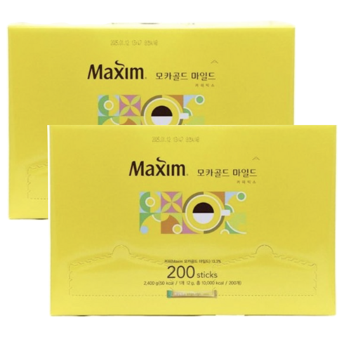 맥심 모카골드 커피믹스 400t (200t 2개), 12g, 200개, 2개