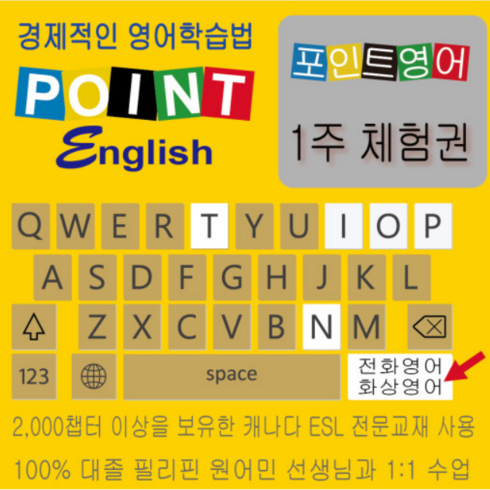 주말화상영어 - 주말 1주 2일 25분 화상영어수업 체험권 (전화영어), 스카이프, 주중1주5일25분수업체험권