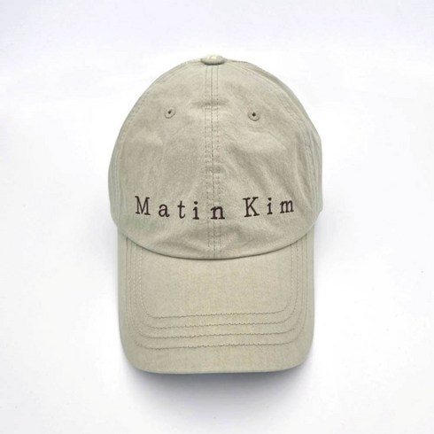 마뗑킴장갑 - 마뗑킴 MATIN KIM TYPO 로고 볼캡 모자 MK2434HT011MLK